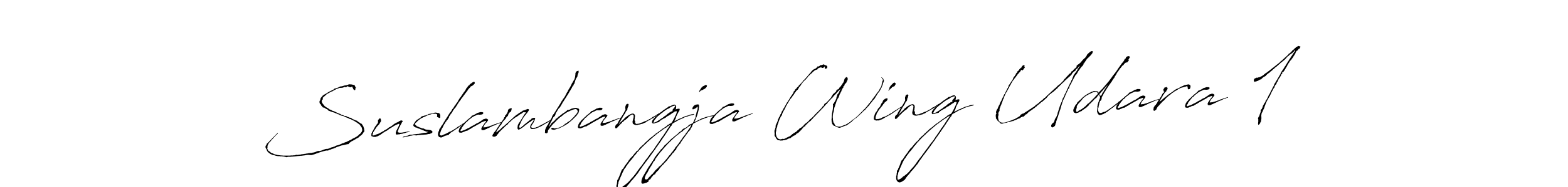 Create a beautiful signature design for name Suslambangja Wing Udara 1. With this signature (Antro_Vectra) fonts, you can make a handwritten signature for free. Suslambangja Wing Udara 1 signature style 6 images and pictures png