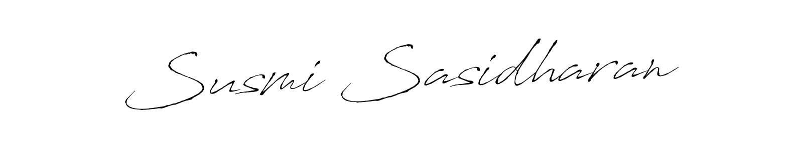 Antro_Vectra is a professional signature style that is perfect for those who want to add a touch of class to their signature. It is also a great choice for those who want to make their signature more unique. Get Susmi Sasidharan name to fancy signature for free. Susmi Sasidharan signature style 6 images and pictures png