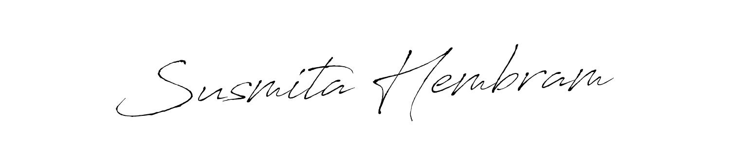 Design your own signature with our free online signature maker. With this signature software, you can create a handwritten (Antro_Vectra) signature for name Susmita Hembram. Susmita Hembram signature style 6 images and pictures png