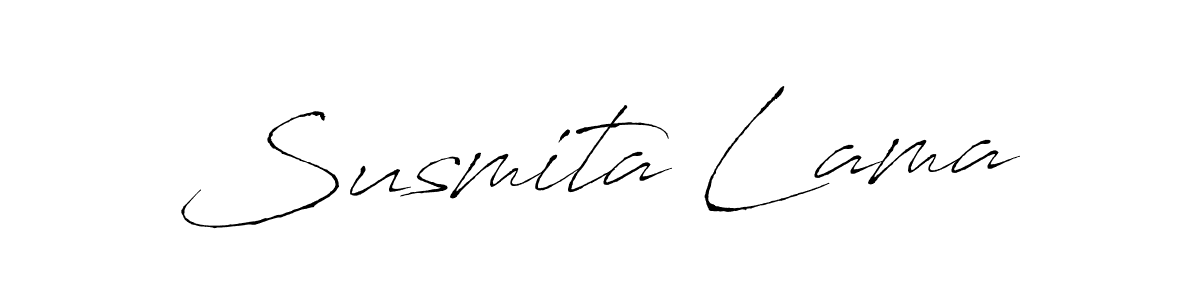 Design your own signature with our free online signature maker. With this signature software, you can create a handwritten (Antro_Vectra) signature for name Susmita Lama. Susmita Lama signature style 6 images and pictures png