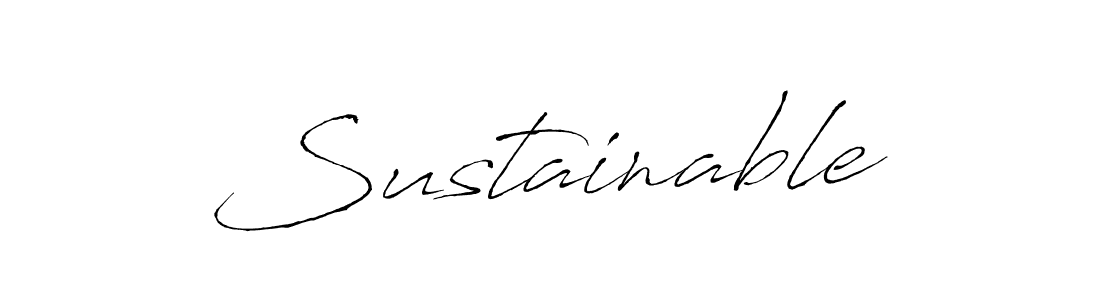 Design your own signature with our free online signature maker. With this signature software, you can create a handwritten (Antro_Vectra) signature for name Sustainable. Sustainable signature style 6 images and pictures png