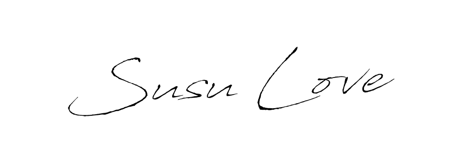 The best way (Antro_Vectra) to make a short signature is to pick only two or three words in your name. The name Susu Love include a total of six letters. For converting this name. Susu Love signature style 6 images and pictures png