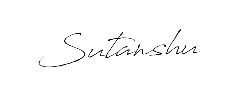 Sutanshu stylish signature style. Best Handwritten Sign (Antro_Vectra) for my name. Handwritten Signature Collection Ideas for my name Sutanshu. Sutanshu signature style 6 images and pictures png