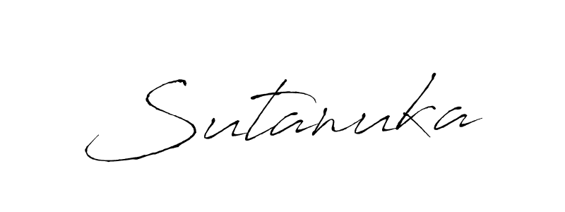 Make a beautiful signature design for name Sutanuka. With this signature (Antro_Vectra) style, you can create a handwritten signature for free. Sutanuka signature style 6 images and pictures png