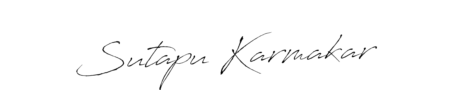 Also You can easily find your signature by using the search form. We will create Sutapu Karmakar name handwritten signature images for you free of cost using Antro_Vectra sign style. Sutapu Karmakar signature style 6 images and pictures png