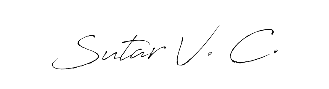 How to Draw Sutar V. C. signature style? Antro_Vectra is a latest design signature styles for name Sutar V. C.. Sutar V. C. signature style 6 images and pictures png