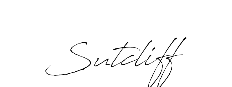 How to make Sutcliff signature? Antro_Vectra is a professional autograph style. Create handwritten signature for Sutcliff name. Sutcliff signature style 6 images and pictures png