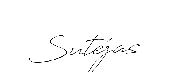 How to make Sutejas name signature. Use Antro_Vectra style for creating short signs online. This is the latest handwritten sign. Sutejas signature style 6 images and pictures png