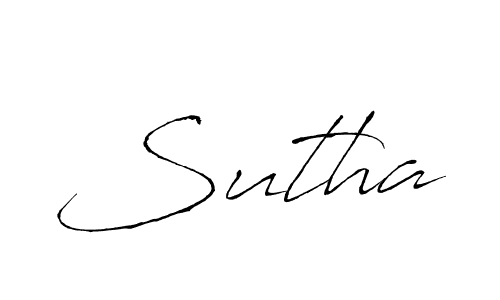 Use a signature maker to create a handwritten signature online. With this signature software, you can design (Antro_Vectra) your own signature for name Sutha. Sutha signature style 6 images and pictures png