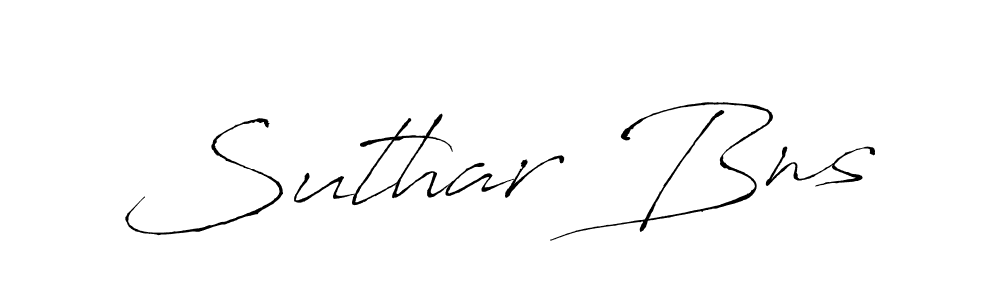 Create a beautiful signature design for name Suthar Bns. With this signature (Antro_Vectra) fonts, you can make a handwritten signature for free. Suthar Bns signature style 6 images and pictures png