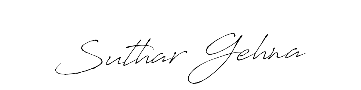 Antro_Vectra is a professional signature style that is perfect for those who want to add a touch of class to their signature. It is also a great choice for those who want to make their signature more unique. Get Suthar Gehna name to fancy signature for free. Suthar Gehna signature style 6 images and pictures png