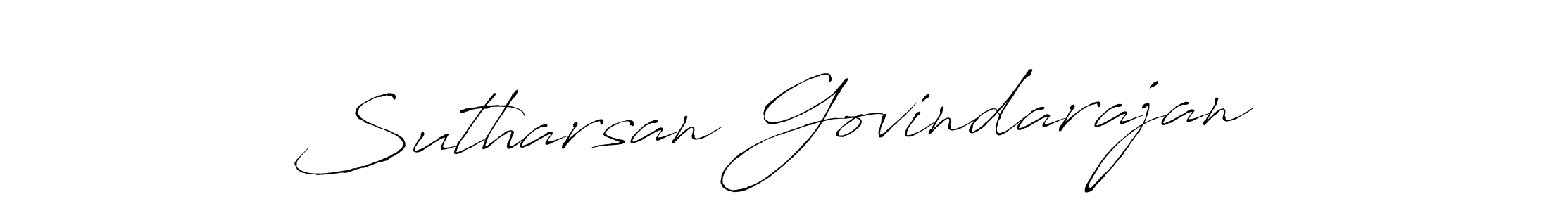 Use a signature maker to create a handwritten signature online. With this signature software, you can design (Antro_Vectra) your own signature for name Sutharsan Govindarajan. Sutharsan Govindarajan signature style 6 images and pictures png