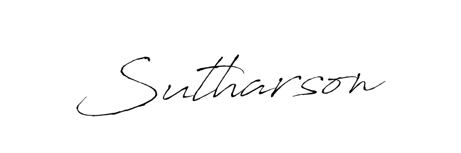 How to make Sutharson name signature. Use Antro_Vectra style for creating short signs online. This is the latest handwritten sign. Sutharson signature style 6 images and pictures png