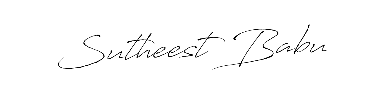 How to make Sutheest Babu signature? Antro_Vectra is a professional autograph style. Create handwritten signature for Sutheest Babu name. Sutheest Babu signature style 6 images and pictures png