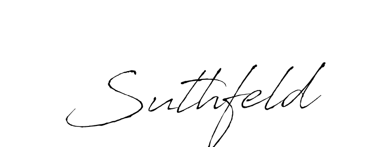 How to make Suthfeld name signature. Use Antro_Vectra style for creating short signs online. This is the latest handwritten sign. Suthfeld signature style 6 images and pictures png