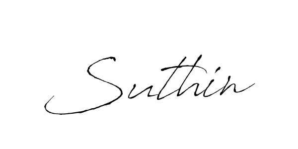 Design your own signature with our free online signature maker. With this signature software, you can create a handwritten (Antro_Vectra) signature for name Suthin. Suthin signature style 6 images and pictures png