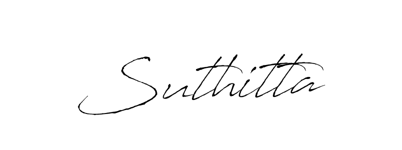 Create a beautiful signature design for name Suthitta. With this signature (Antro_Vectra) fonts, you can make a handwritten signature for free. Suthitta signature style 6 images and pictures png