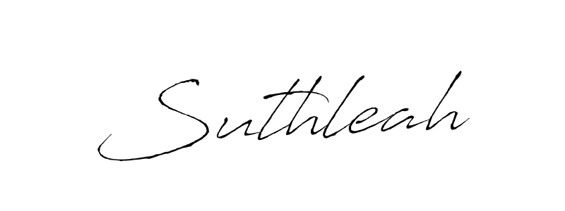 Make a beautiful signature design for name Suthleah. With this signature (Antro_Vectra) style, you can create a handwritten signature for free. Suthleah signature style 6 images and pictures png