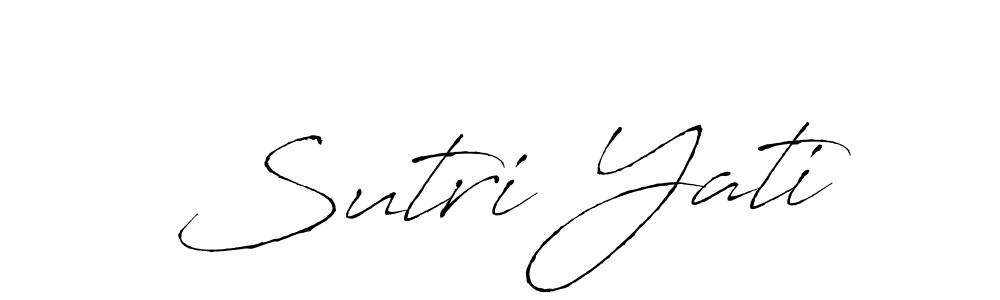 Make a beautiful signature design for name Sutri Yati. With this signature (Antro_Vectra) style, you can create a handwritten signature for free. Sutri Yati signature style 6 images and pictures png