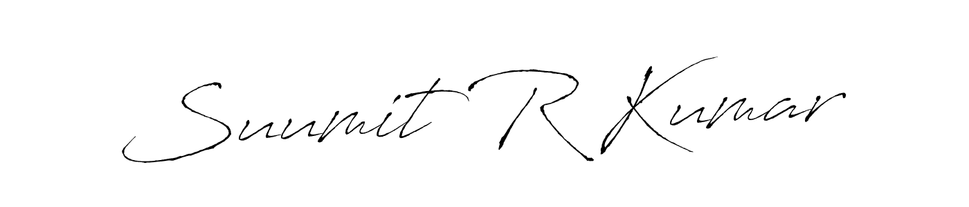 This is the best signature style for the Suumit R Kumar name. Also you like these signature font (Antro_Vectra). Mix name signature. Suumit R Kumar signature style 6 images and pictures png
