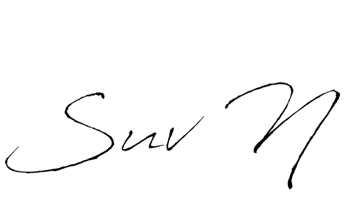 Design your own signature with our free online signature maker. With this signature software, you can create a handwritten (Antro_Vectra) signature for name Suv N. Suv N signature style 6 images and pictures png