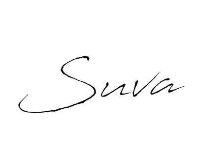 Make a beautiful signature design for name Suva. With this signature (Antro_Vectra) style, you can create a handwritten signature for free. Suva signature style 6 images and pictures png