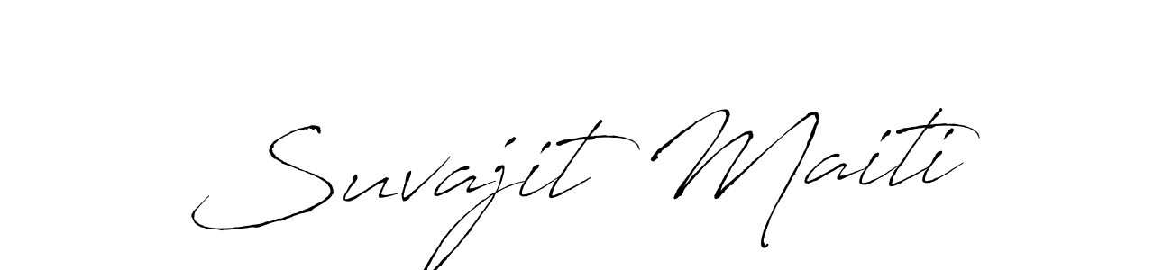 How to make Suvajit Maiti name signature. Use Antro_Vectra style for creating short signs online. This is the latest handwritten sign. Suvajit Maiti signature style 6 images and pictures png