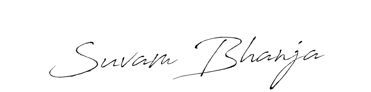 Make a beautiful signature design for name Suvam Bhanja. With this signature (Antro_Vectra) style, you can create a handwritten signature for free. Suvam Bhanja signature style 6 images and pictures png