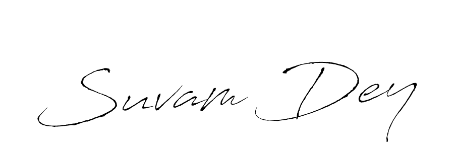 How to make Suvam Dey name signature. Use Antro_Vectra style for creating short signs online. This is the latest handwritten sign. Suvam Dey signature style 6 images and pictures png