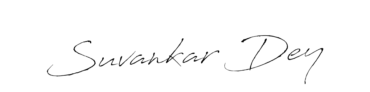 How to make Suvankar Dey signature? Antro_Vectra is a professional autograph style. Create handwritten signature for Suvankar Dey name. Suvankar Dey signature style 6 images and pictures png