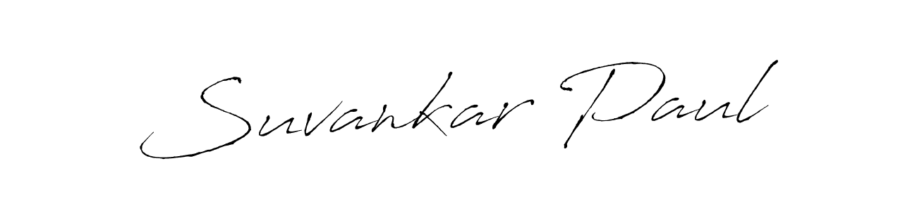 How to make Suvankar Paul name signature. Use Antro_Vectra style for creating short signs online. This is the latest handwritten sign. Suvankar Paul signature style 6 images and pictures png