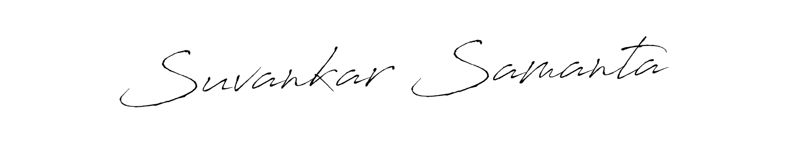 You should practise on your own different ways (Antro_Vectra) to write your name (Suvankar Samanta) in signature. don't let someone else do it for you. Suvankar Samanta signature style 6 images and pictures png