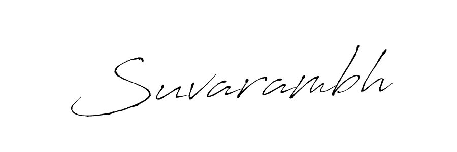 How to make Suvarambh name signature. Use Antro_Vectra style for creating short signs online. This is the latest handwritten sign. Suvarambh signature style 6 images and pictures png