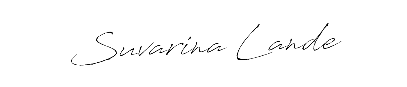 Antro_Vectra is a professional signature style that is perfect for those who want to add a touch of class to their signature. It is also a great choice for those who want to make their signature more unique. Get Suvarina Lande name to fancy signature for free. Suvarina Lande signature style 6 images and pictures png