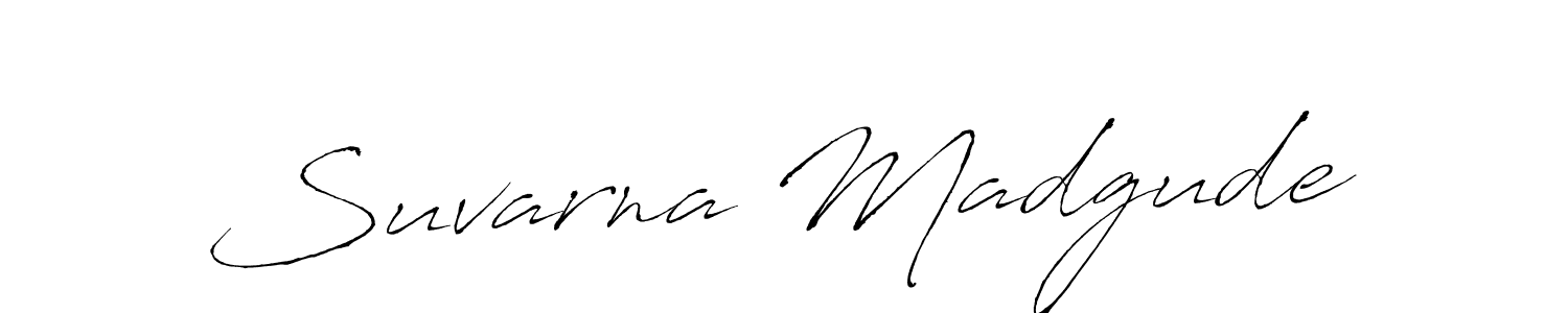 The best way (Antro_Vectra) to make a short signature is to pick only two or three words in your name. The name Suvarna Madgude include a total of six letters. For converting this name. Suvarna Madgude signature style 6 images and pictures png