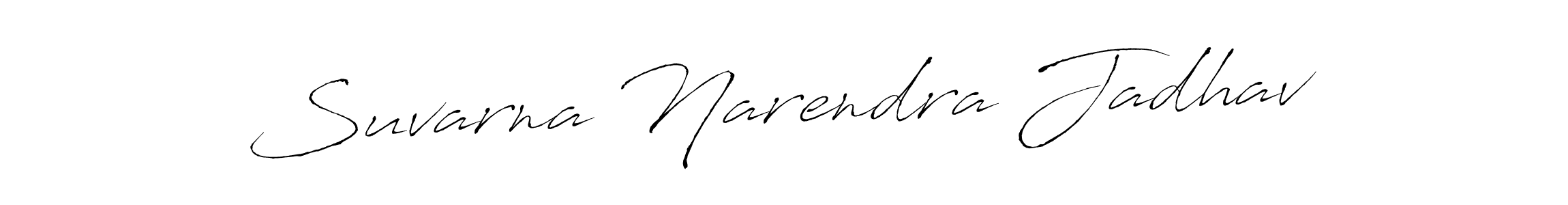 Design your own signature with our free online signature maker. With this signature software, you can create a handwritten (Antro_Vectra) signature for name Suvarna Narendra Jadhav. Suvarna Narendra Jadhav signature style 6 images and pictures png