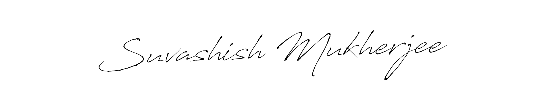 Create a beautiful signature design for name Suvashish Mukherjee. With this signature (Antro_Vectra) fonts, you can make a handwritten signature for free. Suvashish Mukherjee signature style 6 images and pictures png