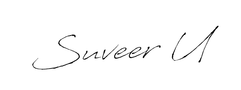 Make a beautiful signature design for name Suveer U. With this signature (Antro_Vectra) style, you can create a handwritten signature for free. Suveer U signature style 6 images and pictures png