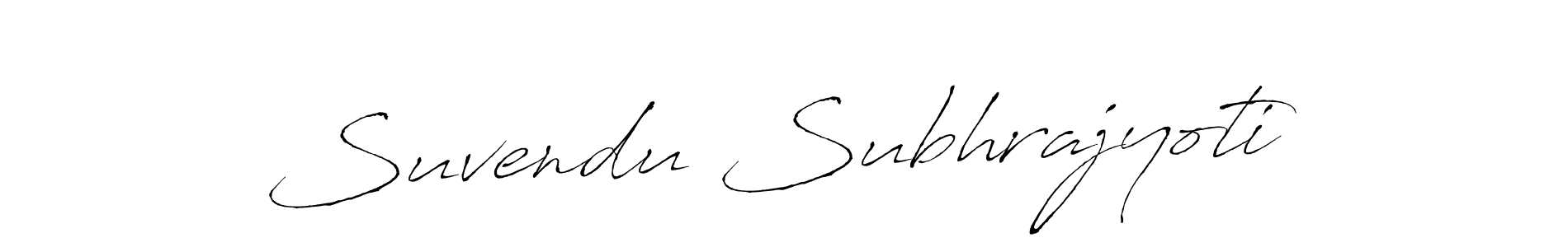 How to make Suvendu Subhrajyoti name signature. Use Antro_Vectra style for creating short signs online. This is the latest handwritten sign. Suvendu Subhrajyoti signature style 6 images and pictures png