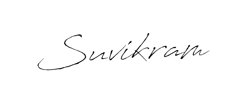 Suvikram stylish signature style. Best Handwritten Sign (Antro_Vectra) for my name. Handwritten Signature Collection Ideas for my name Suvikram. Suvikram signature style 6 images and pictures png