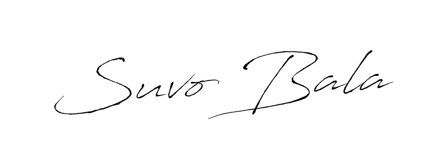 You should practise on your own different ways (Antro_Vectra) to write your name (Suvo Bala) in signature. don't let someone else do it for you. Suvo Bala signature style 6 images and pictures png