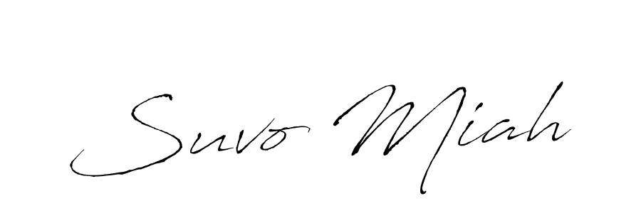 Create a beautiful signature design for name Suvo Miah. With this signature (Antro_Vectra) fonts, you can make a handwritten signature for free. Suvo Miah signature style 6 images and pictures png