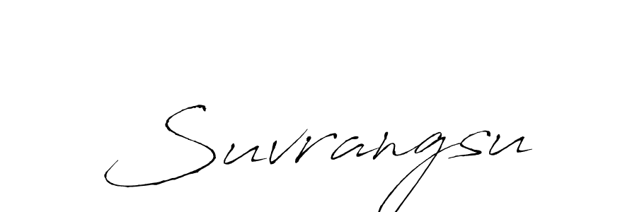 Make a beautiful signature design for name Suvrangsu. With this signature (Antro_Vectra) style, you can create a handwritten signature for free. Suvrangsu signature style 6 images and pictures png