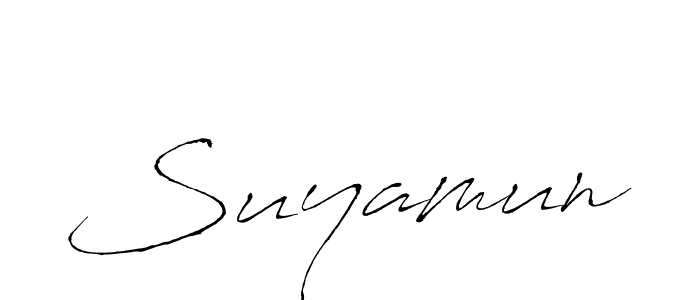 How to make Suyamun signature? Antro_Vectra is a professional autograph style. Create handwritten signature for Suyamun name. Suyamun signature style 6 images and pictures png