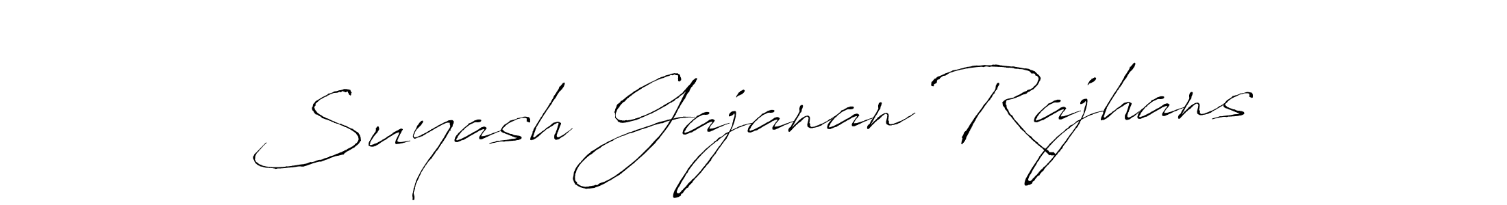 Antro_Vectra is a professional signature style that is perfect for those who want to add a touch of class to their signature. It is also a great choice for those who want to make their signature more unique. Get Suyash Gajanan Rajhans name to fancy signature for free. Suyash Gajanan Rajhans signature style 6 images and pictures png