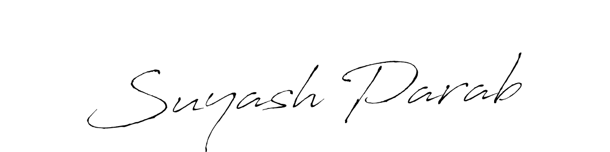 How to make Suyash Parab signature? Antro_Vectra is a professional autograph style. Create handwritten signature for Suyash Parab name. Suyash Parab signature style 6 images and pictures png