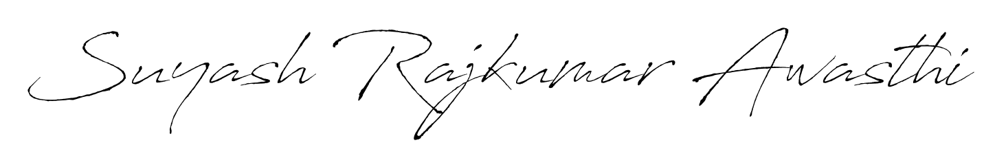 This is the best signature style for the Suyash Rajkumar Awasthi name. Also you like these signature font (Antro_Vectra). Mix name signature. Suyash Rajkumar Awasthi signature style 6 images and pictures png