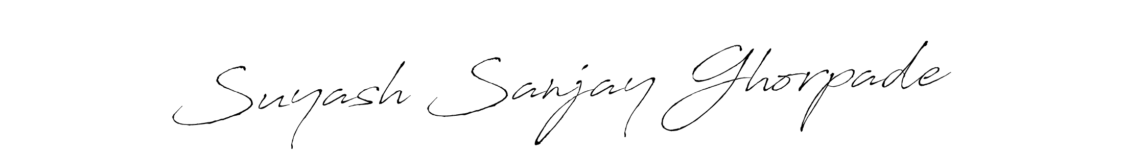 if you are searching for the best signature style for your name Suyash Sanjay Ghorpade. so please give up your signature search. here we have designed multiple signature styles  using Antro_Vectra. Suyash Sanjay Ghorpade signature style 6 images and pictures png