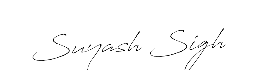 Antro_Vectra is a professional signature style that is perfect for those who want to add a touch of class to their signature. It is also a great choice for those who want to make their signature more unique. Get Suyash Sigh name to fancy signature for free. Suyash Sigh signature style 6 images and pictures png