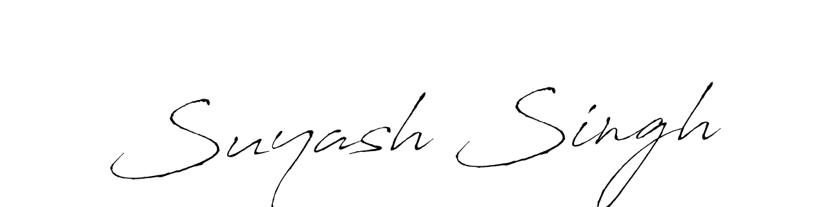 Design your own signature with our free online signature maker. With this signature software, you can create a handwritten (Antro_Vectra) signature for name Suyash Singh. Suyash Singh signature style 6 images and pictures png